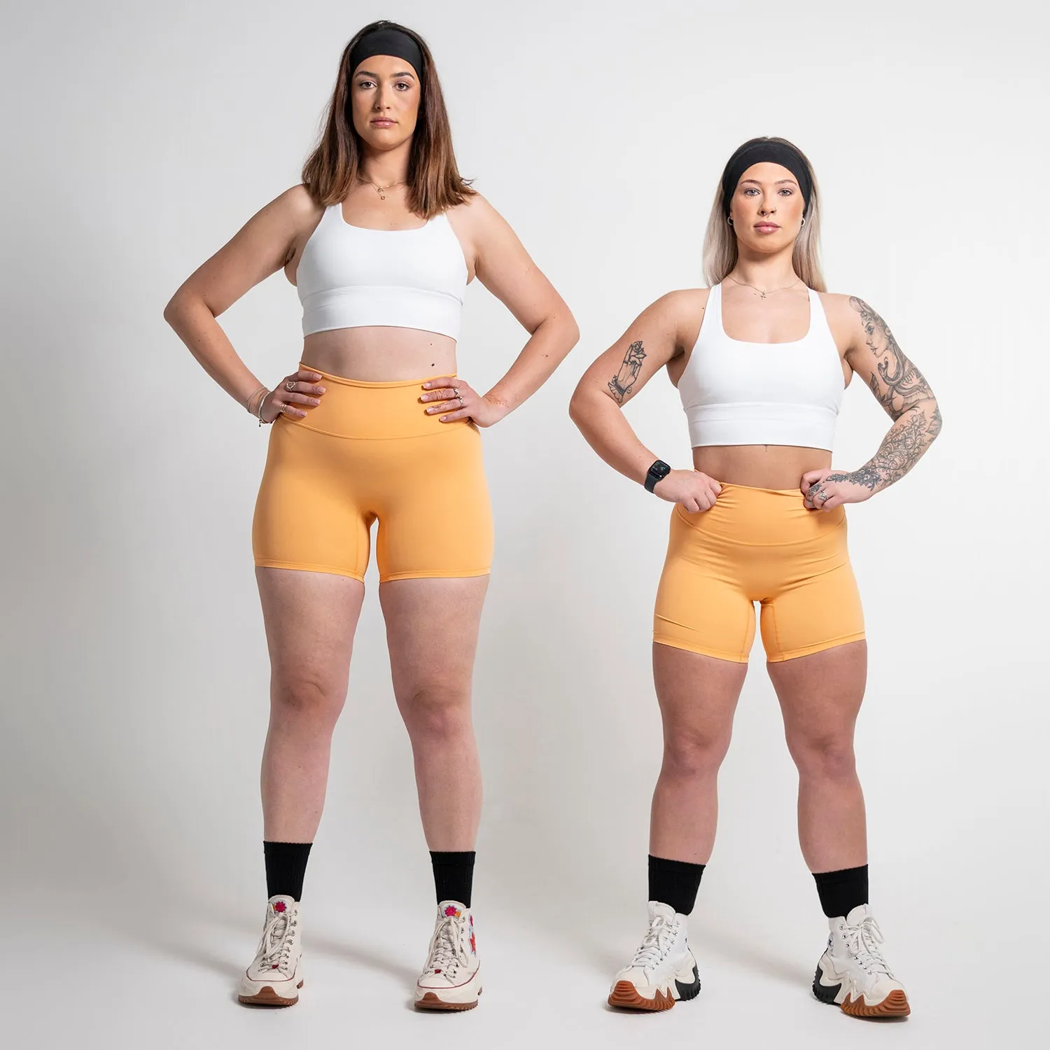 Women Gym Shorts Orange