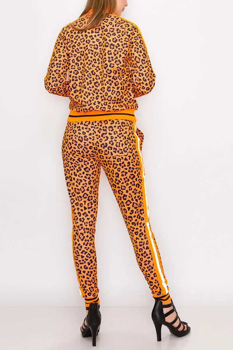 Women's Reflective Leopard Track suit