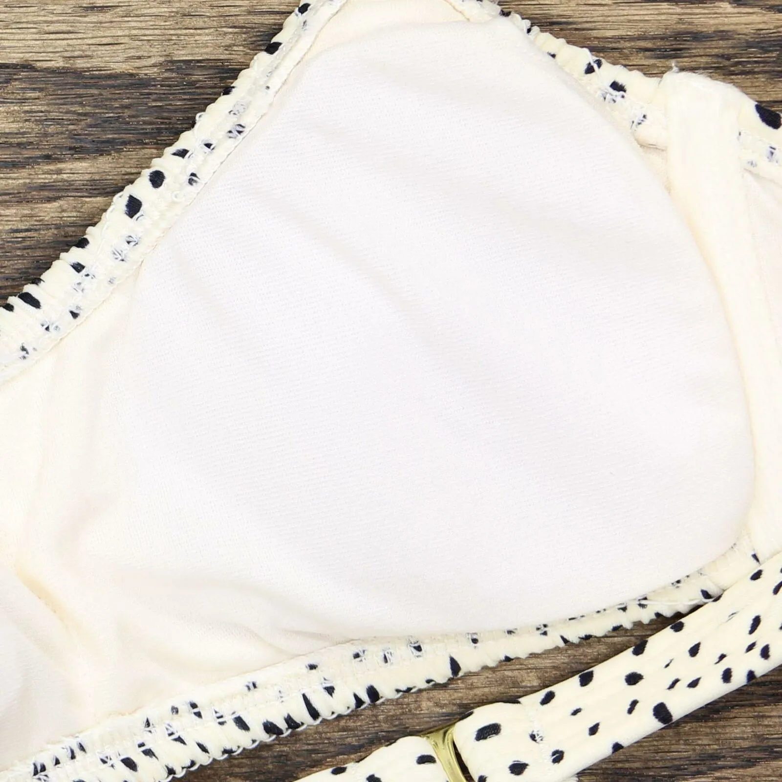 Xhilaration Women's Dot Smocked Bralette Bikini Top