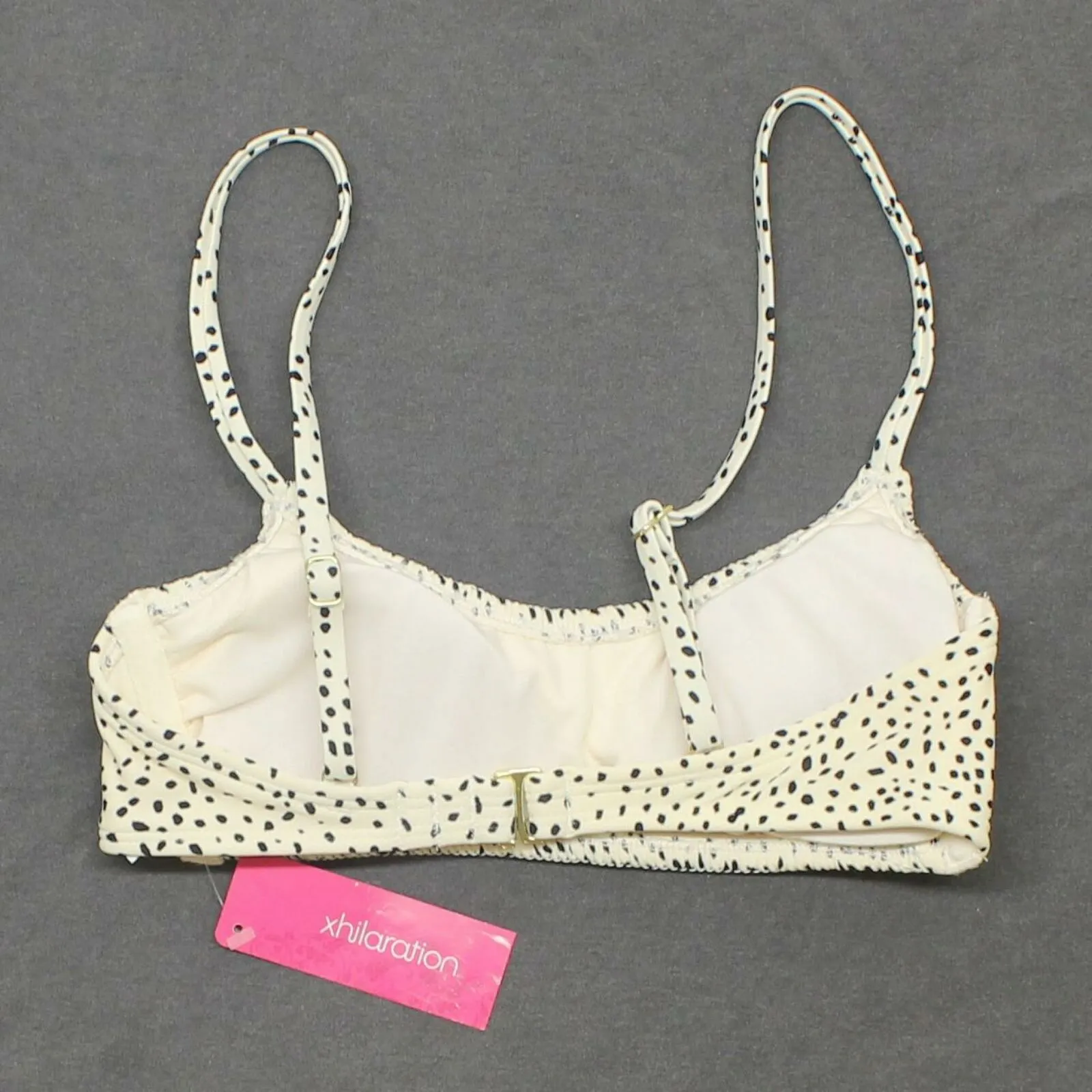 Xhilaration Women's Dot Smocked Bralette Bikini Top