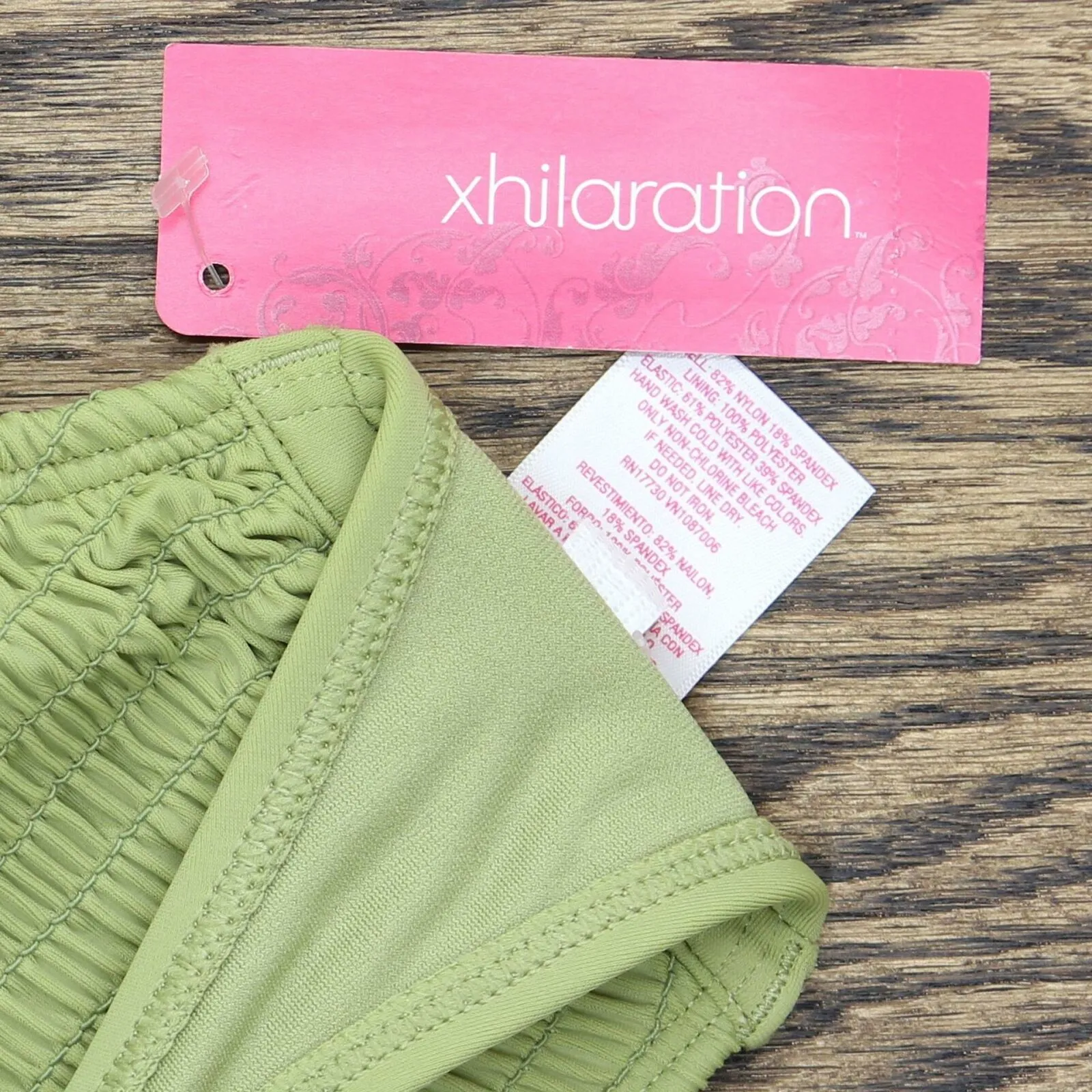 Xhilaration Women's Smocked Bralette Bikini Top