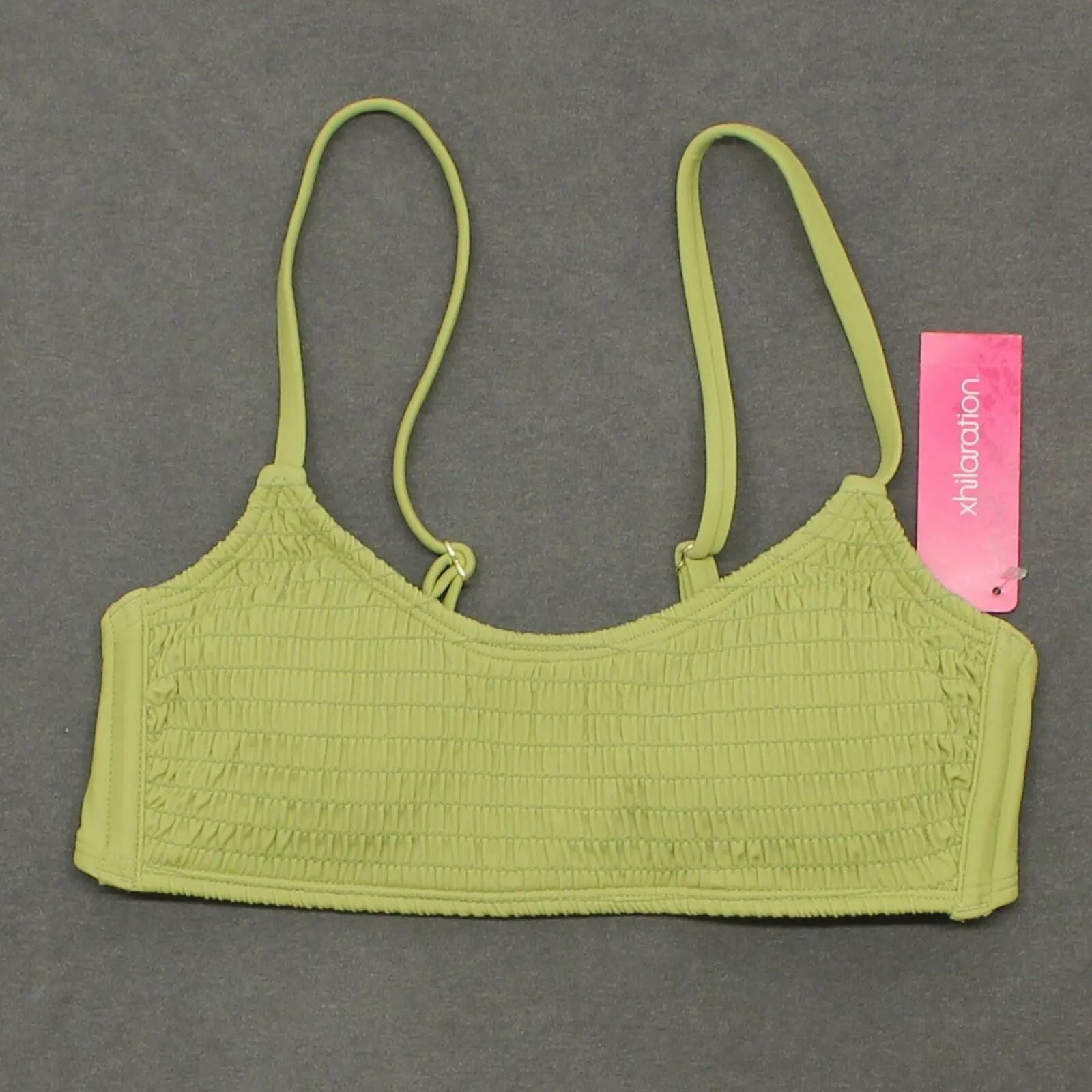 Xhilaration Women's Smocked Bralette Bikini Top