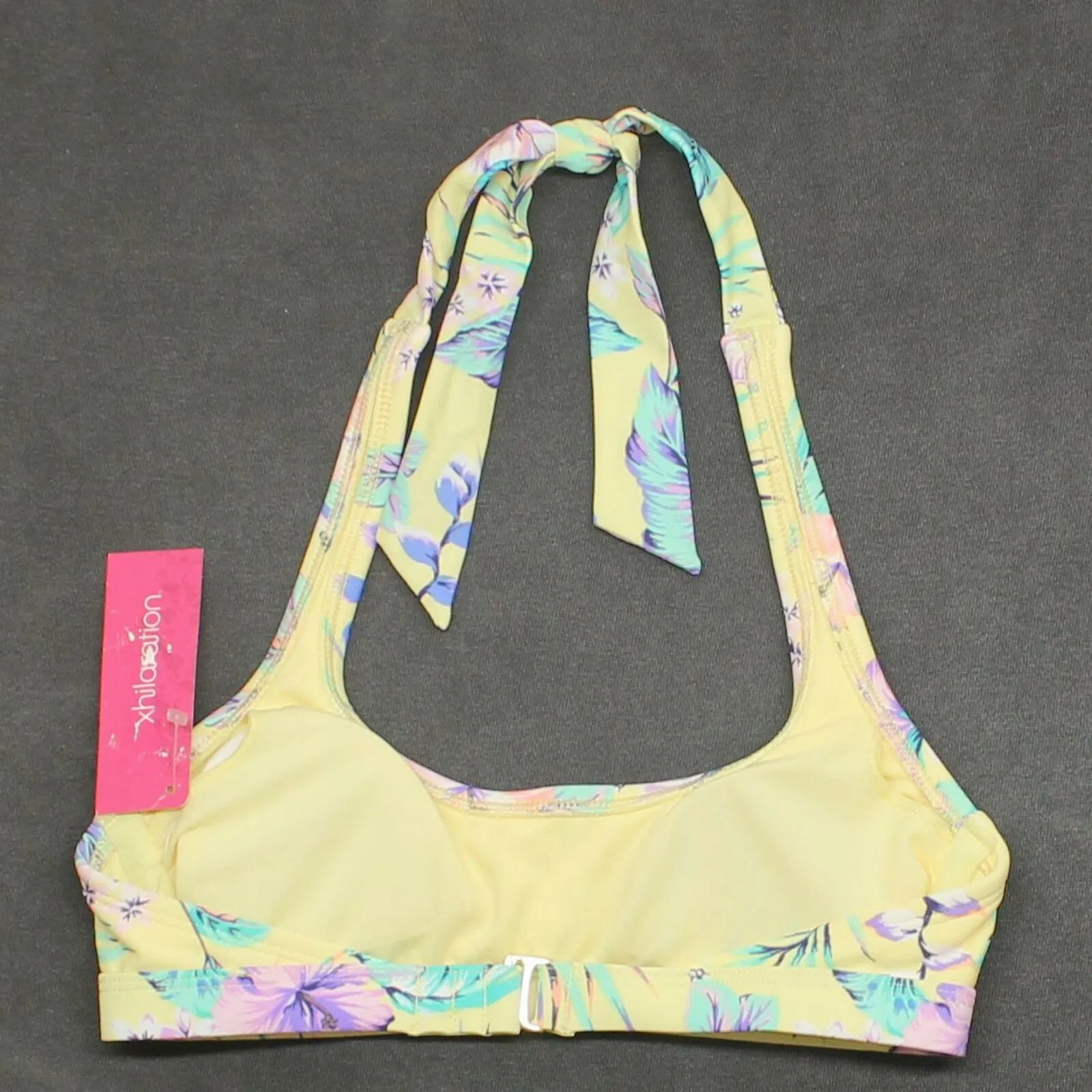 Xhilaration Women's Tropical Halter Bralette Bikini Top
