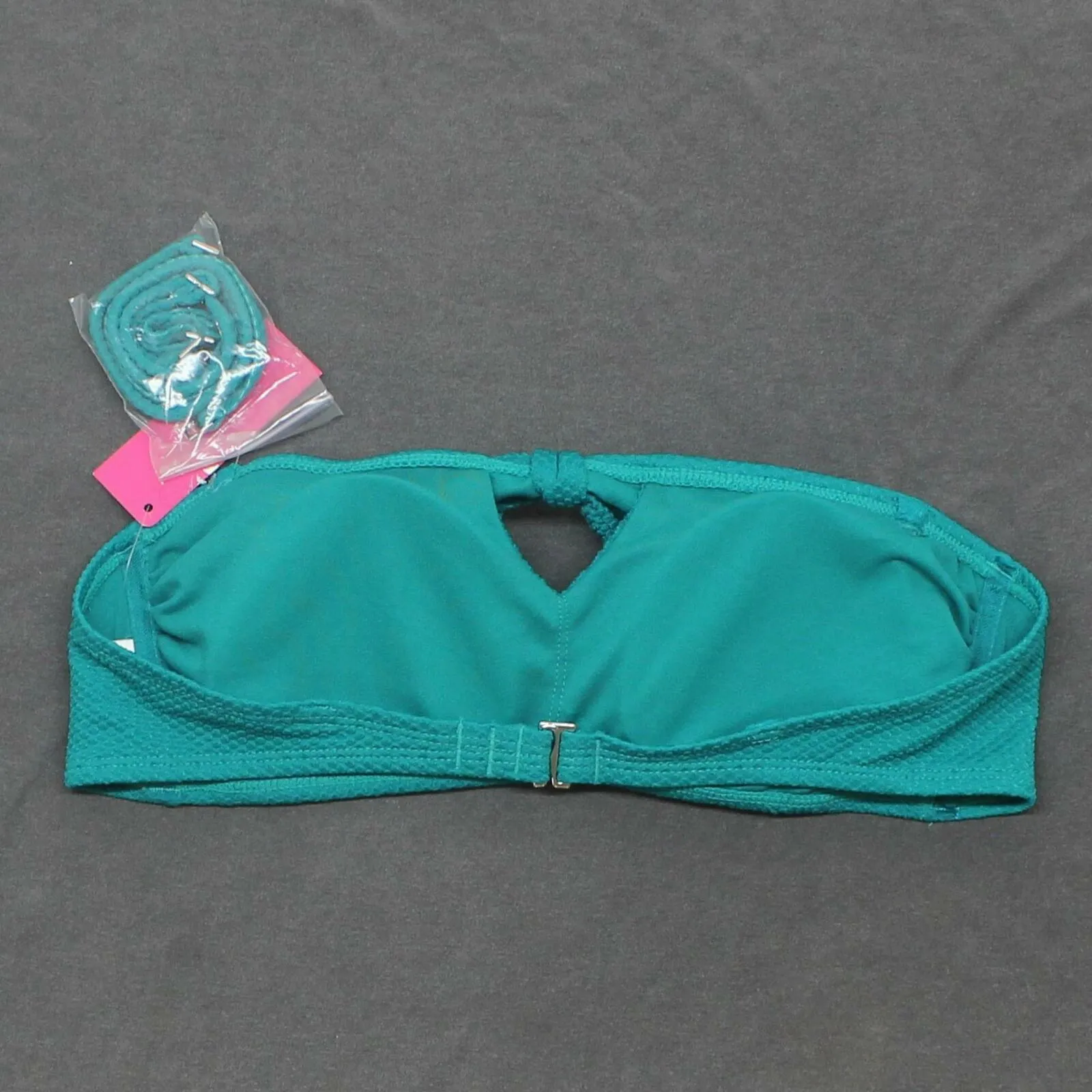 Xhilaration Womoen's Textured Tie-Front Bandeau Bikini Top