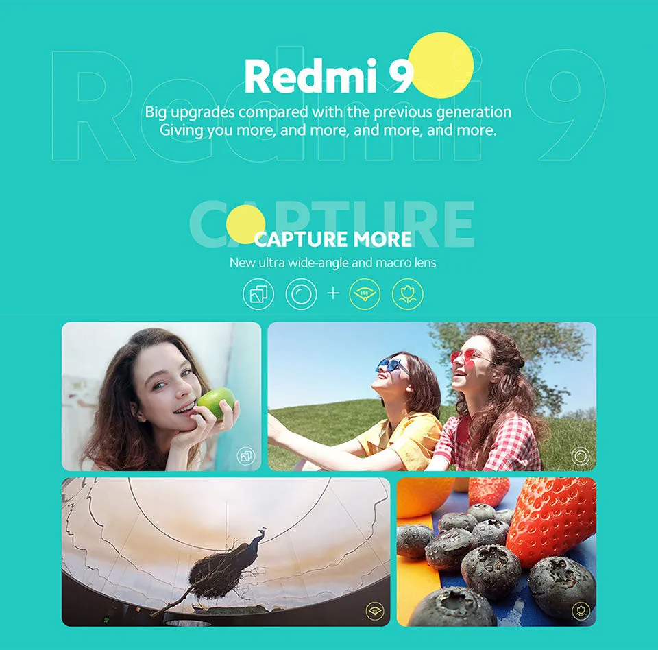 Xiaomi Redmi 9 global rom Smartphone  6.53"" Display 5020mAh Battery Redmi9 Mobile Phone black_4 64G
