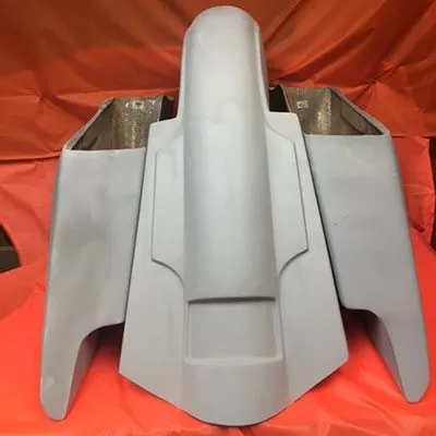 Yamaha Royal Star Venture 5" Stretched Extended Saddlebags Dual Cut Outs   Fender - Fifty Five   CUSTOM HEADLIGHT