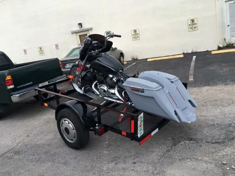 Yamaha Royal Star Venture 5" Stretched Extended Saddlebags Dual Cut Outs   Fender - Fifty Five   CUSTOM HEADLIGHT