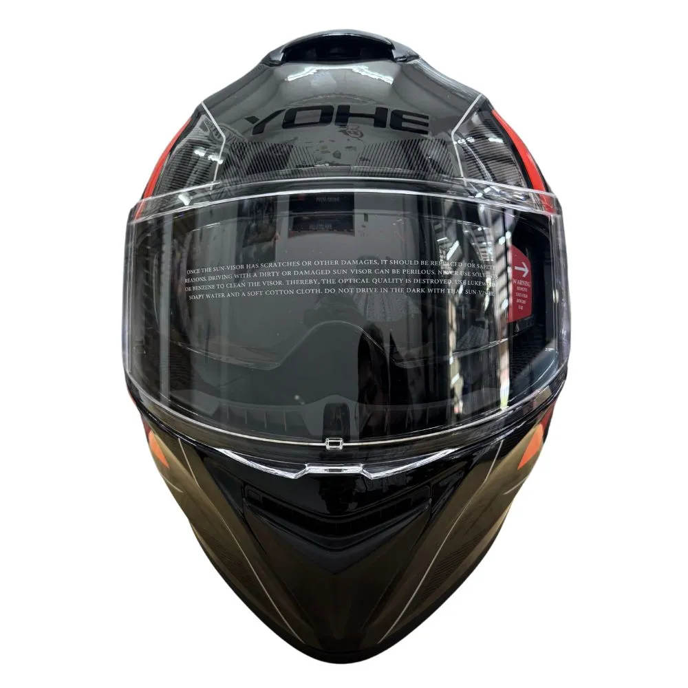 YOHE 981 Shinny Orange/Grey/Black Gloss Helmet