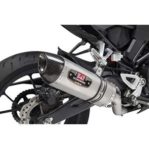 Yoshimura R-77 Slip-On Exhaust (Race/Stainless Steel/Stainless Steel/Carbon Fiber/Works Finish) for 19 Honda CB300R