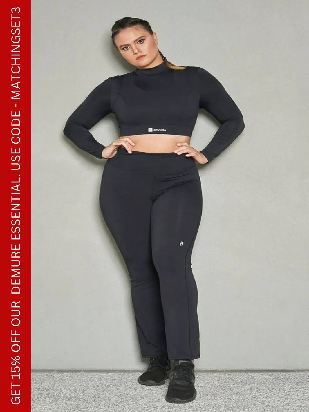 ZHOORA Basic - All Go Bootleg Pants in Coal Black
