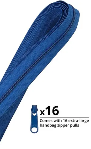 Zippers by the Yard Blastoff Blue