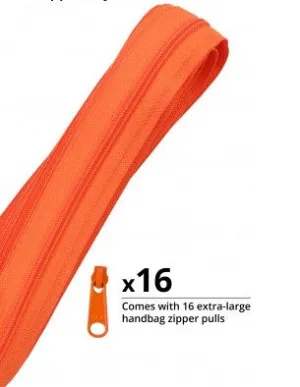 Zippers by the Yard Pumpkin